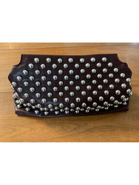 Topshop Gideon Clutch Bag Deep Burgundy NWT